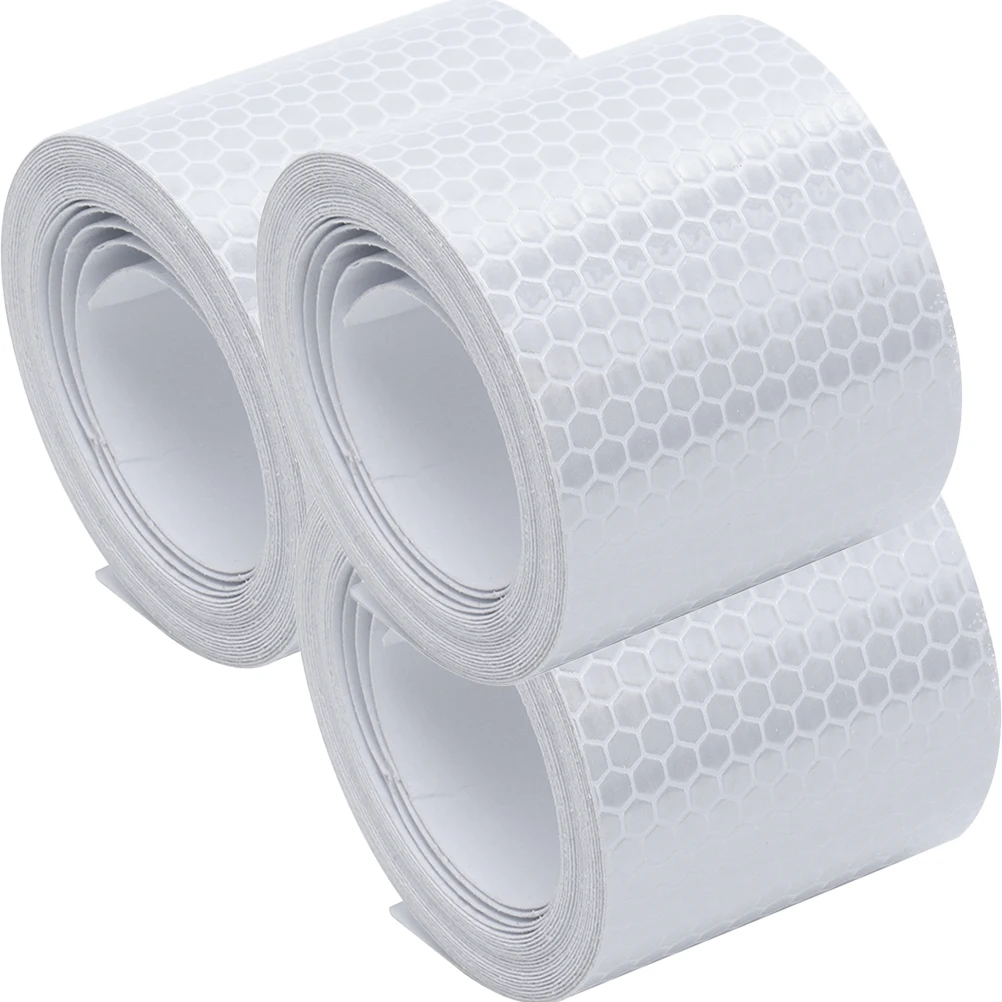 

3 Rolls Reflective Warning Tape High Visibility Anti-Collision Safety Straps Garage Road Vehicle Stickers Self-Adhesive