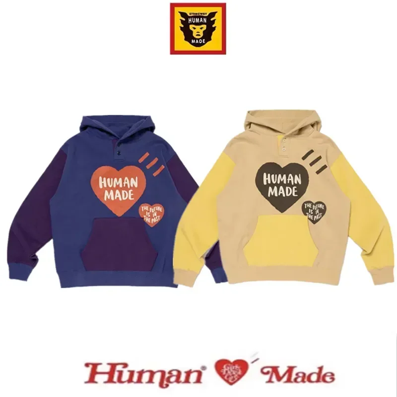 HUMAN MADE COLORBLOCK Hoodie Heart Motif Unisex 26SS