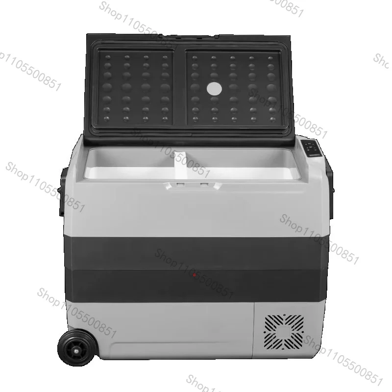 T50 50L Fast Cooling Portable Car Camping Fridge Freezers 12volt Compressor Refrigerator With Wheels