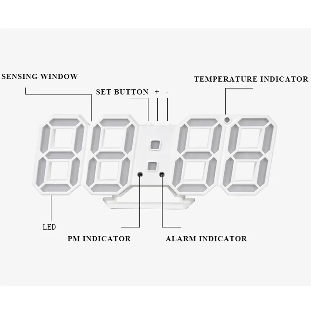 Digital Wall Clock Desk Watches Electronic Alarm Modern Home Decoration for Bedroom Decor Interior Led Table Clocks Living Room
