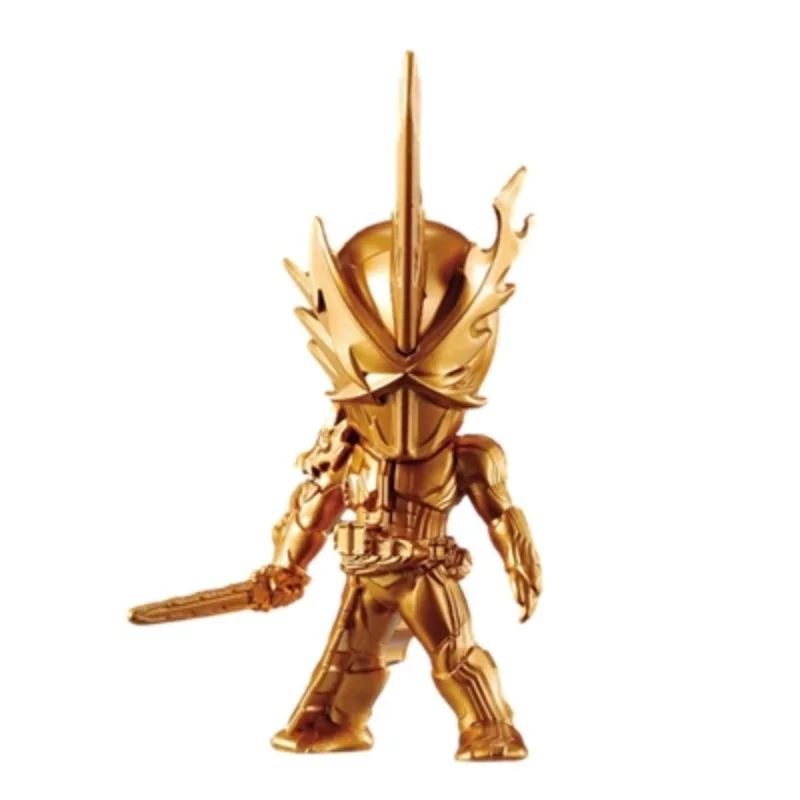 Bandai original kamen rider anime figura pequeno homem de ouro figura de ação brinquedos para meninos meninas crianças presente modelo colecionável ornamentos
