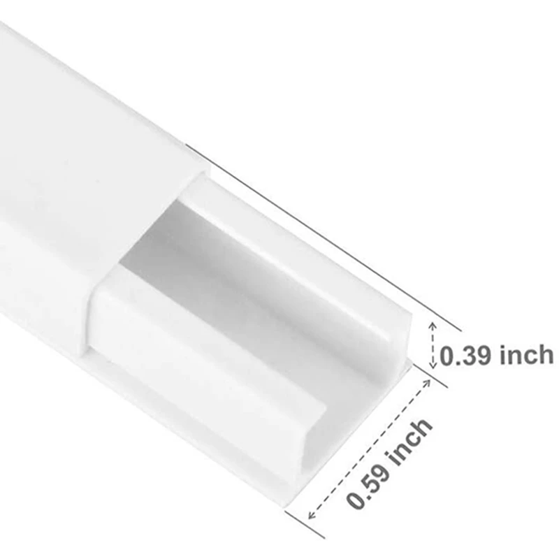 2X One-Cord Channel Cable Concealer - CMC-03 Cord Cover Wall Cable Management System - 125 Inch Cable Hider Raceway Kit