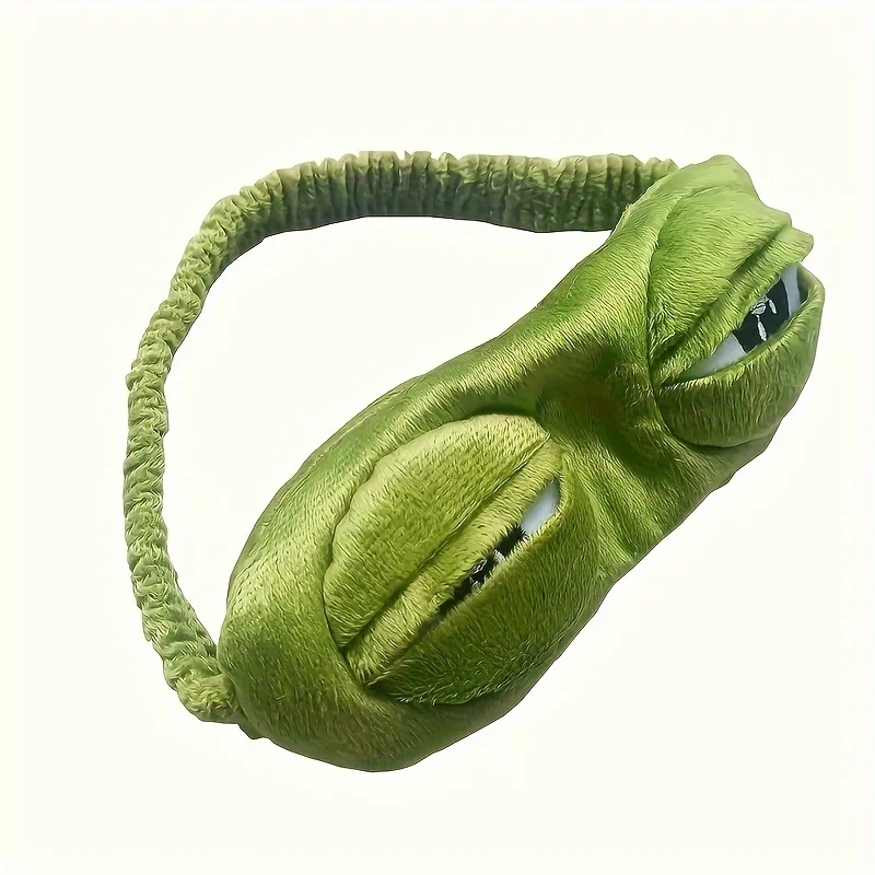 Cute frog eye mask | 3D three-dimensional big eye design | Blackout sleep aid nap artifact | Soft, skin-friendly and breathable | Essential for travel and home - view 5