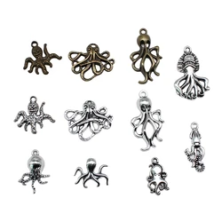 10pcs Octopus Charms For Jewelry Making Marine Life Sea Animal Charms DIY Crafts Making Findings