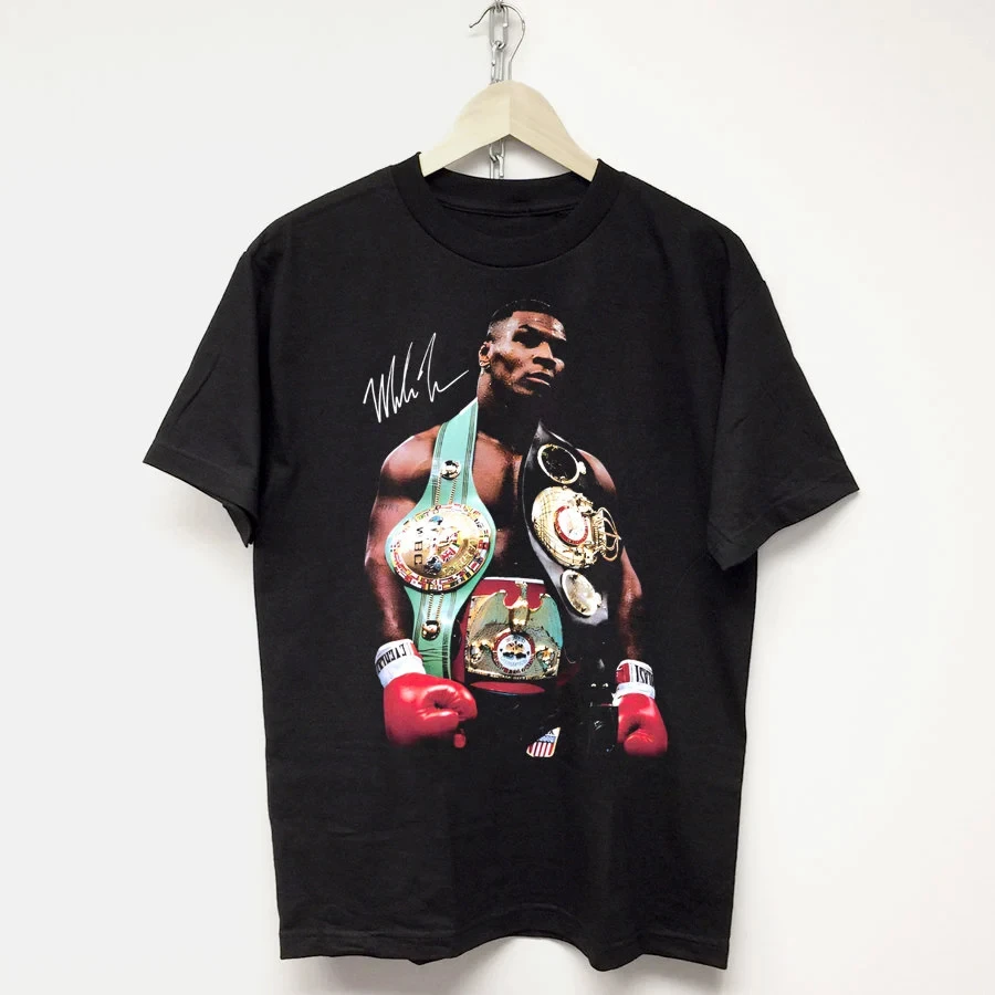 MIKE TYSON-T-shirt classique en coton pour homme et femme, vêtement de marque de luxe, à manches courtes, style rap hip hop, grande taille