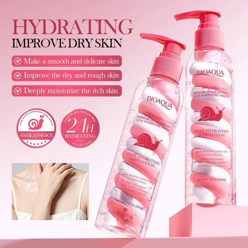 Marshmallow Body Lotion Snail Moisturizing Autumn and Winter Moisturizing Refreshing and Non-greasy Body Lotion 200ml