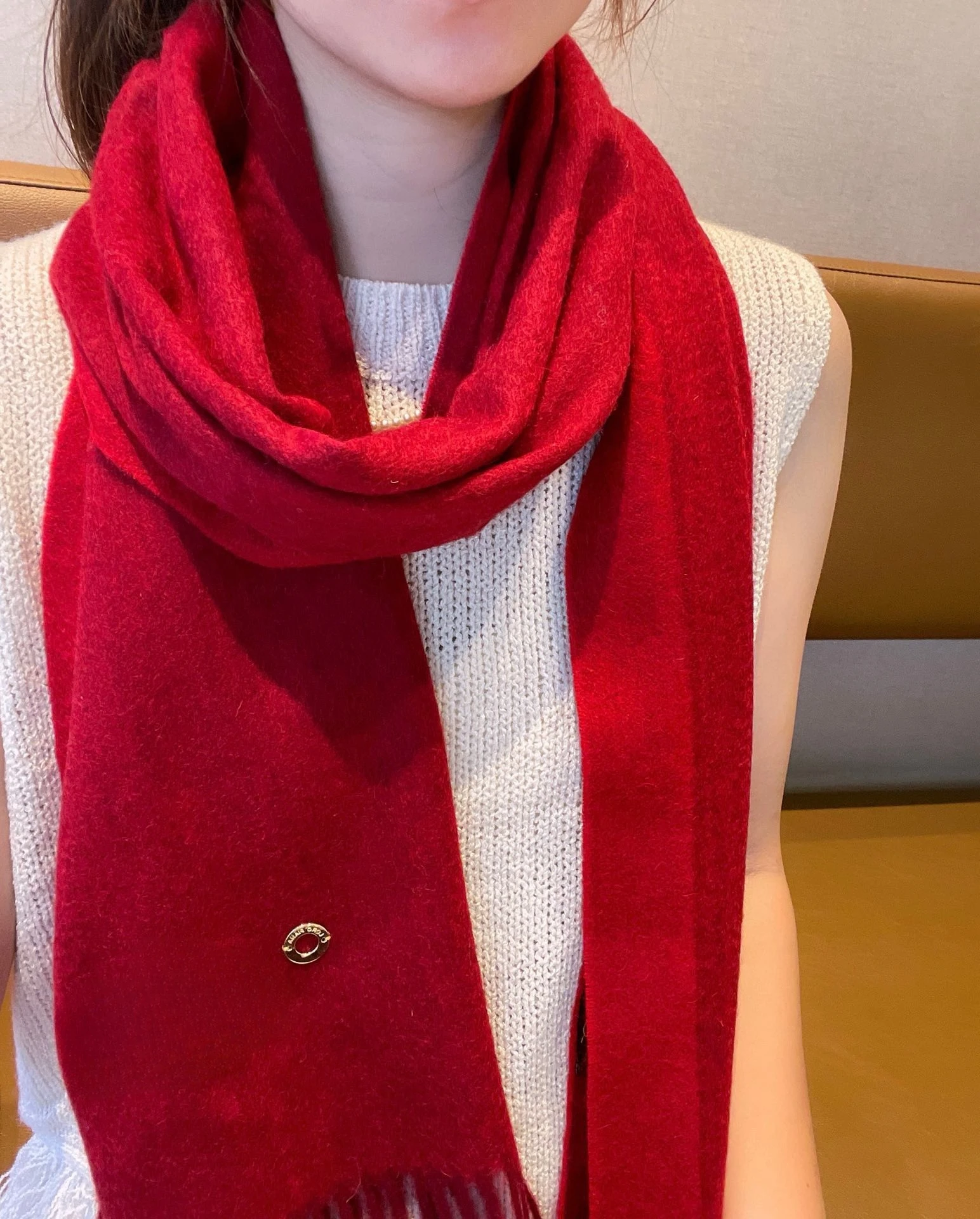 

Высококачественный шарф ручной работы из овечьей кожи, шаль для мужчин и женщин, высококачественный шерстяной зимний шарф для пар, подарочная коробка, роскошный подарок