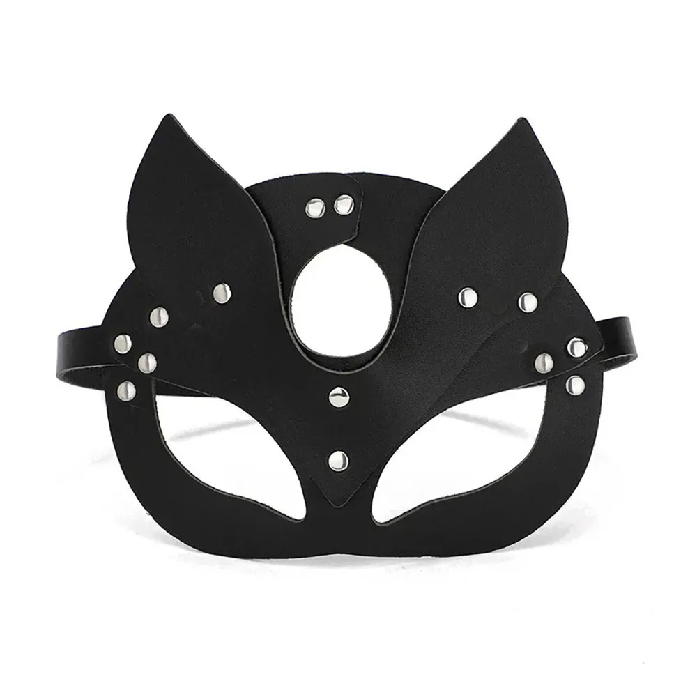 Sexy Leather Masks for Women Cosplay Masks Masquerade Party Props for Half Face Sex Toys Accessories SM Adult Game Toys Supplies