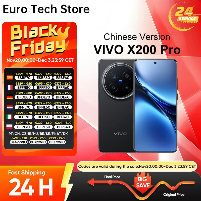 Vivo X200 Pro ? téléphone intelligent, caméra 200.0MP, batterie 6000mAh, 6.78 pouces, AMOLED 120HZ, 90W, dimension de Charge 9400 Android 15.0, en Stock Vivo X200 Pro ? téléphone intelligent, caméra 200.0MP, batterie 6000mAh, 6.78 pouces, AMOLED 120HZ, 90W, dimension de Charge 9400 Android 15.0, en Stock