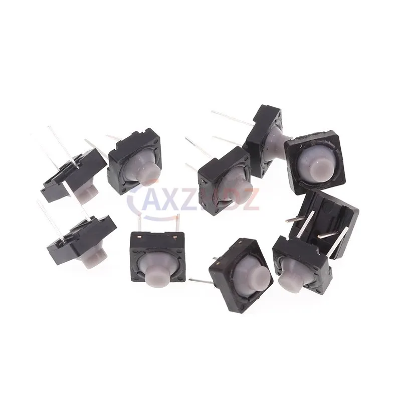 100 SZT. Przełącznik dotykowy 8*8*5 Pin 5H Żel Krzemionkowy Cichy Przycisk 8X8X5MM 2Pin DIP 4P Wygięte Nóżki Przewodzący Silikonowy Przycisk Przełącznika