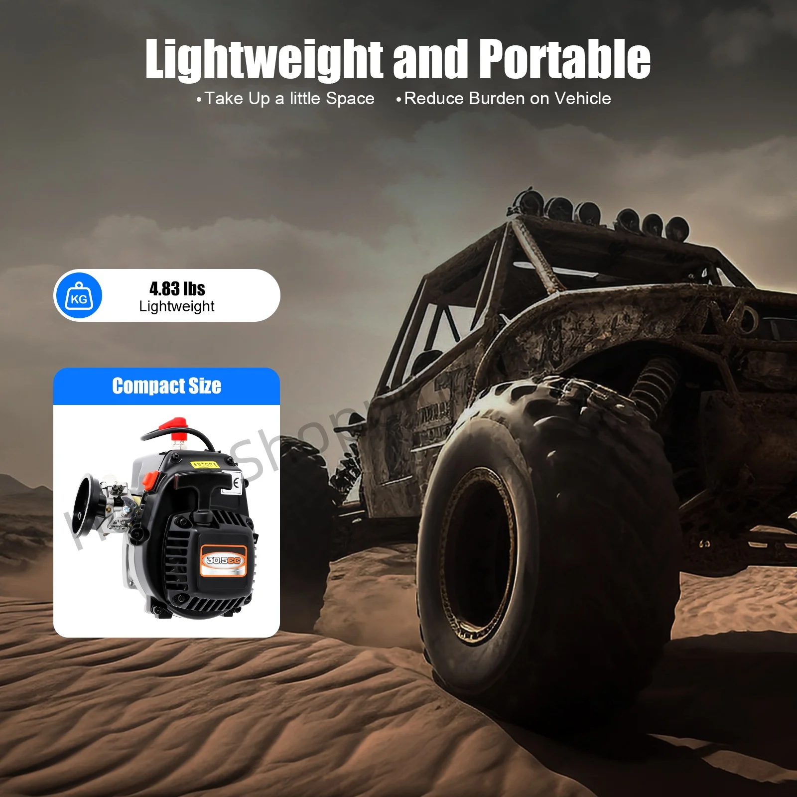 

Двигатель Rovan с 4 болтами 30,5 куб.см подходит для HPI Baja 5b 5T King Motor LOSI FG GoPed