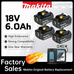 Genuine for makita 18v battery 6.0Ah With Charger BL1860 Rechargeable  Lithium Ion for makita 18 v battery BL1850 BL1880 BL1860B