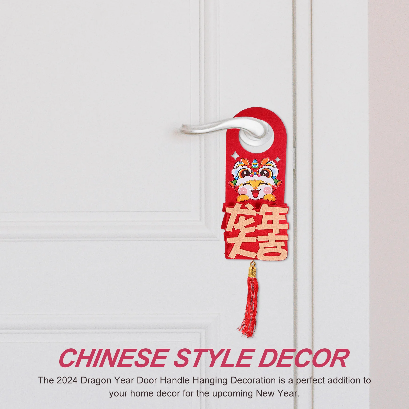 

2pcs Door H naments Dragon Decor New Year Hanging Non woven Fabric Front Pendant Spring Festival Supplies Traditional Home