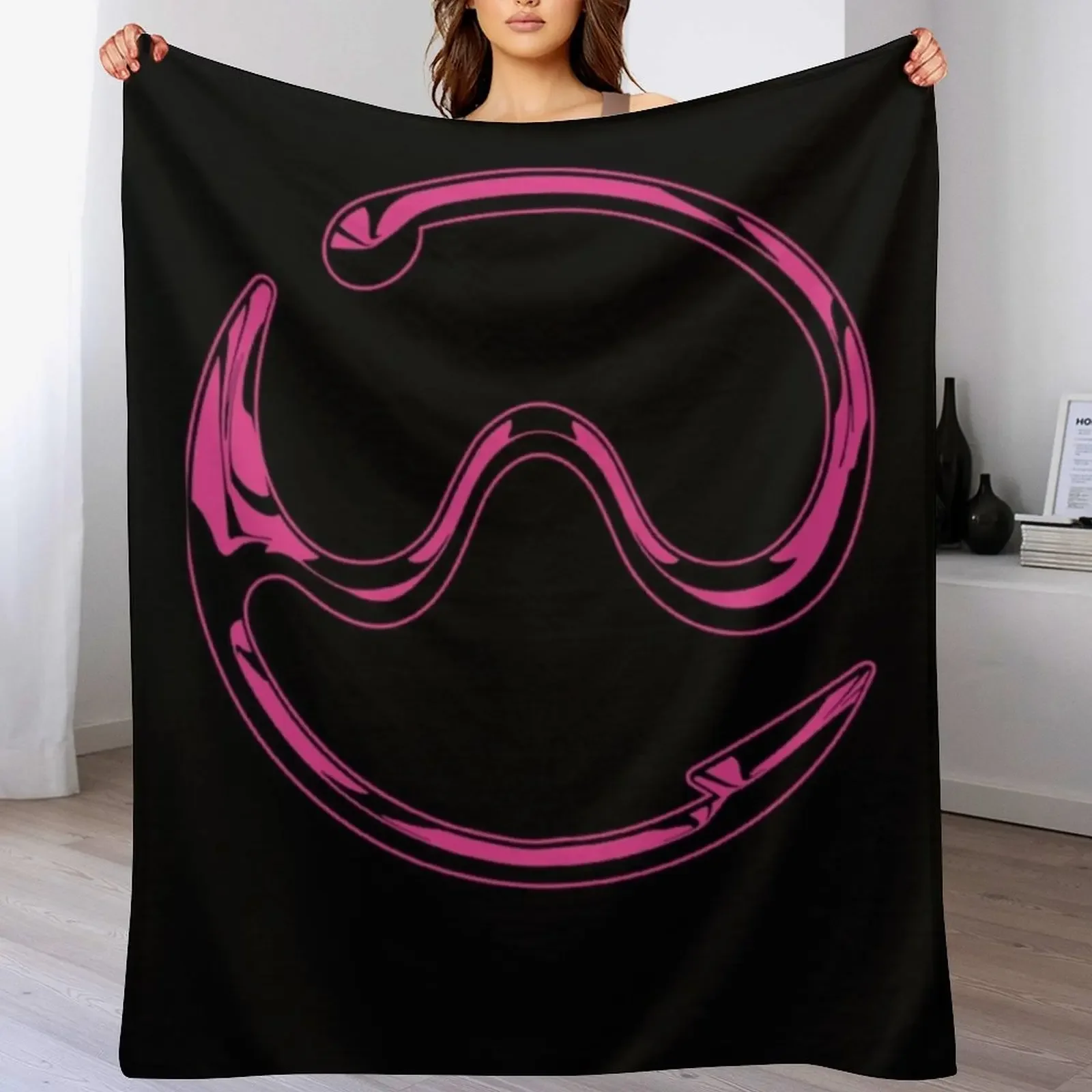 

Gaga Chromatica logo Throw Blanket halloween Fashion Sofas Decorative Sofa Flannel Blankets