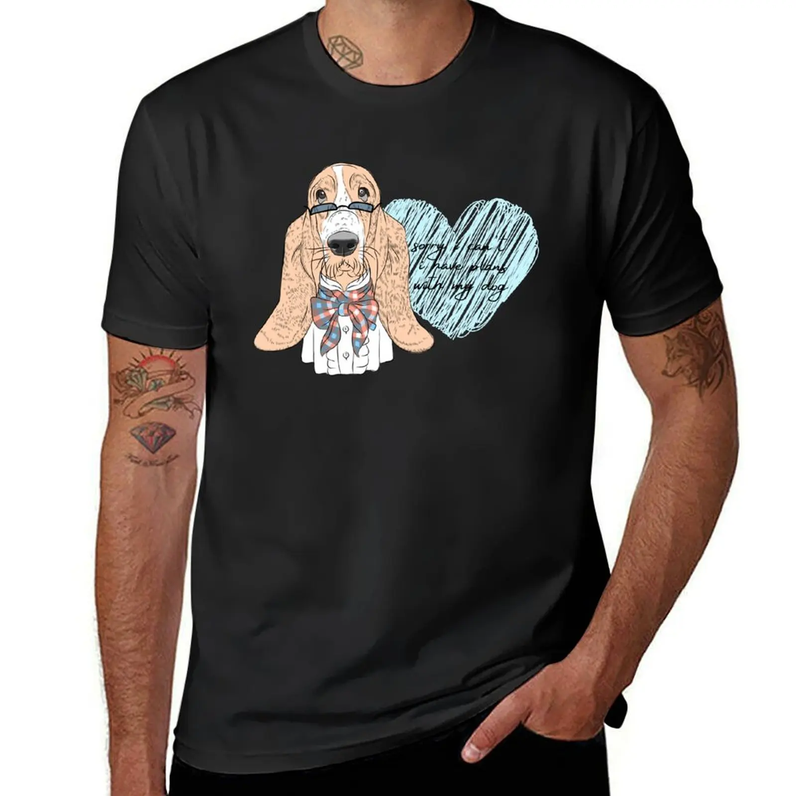 Basset Hound Dog : Sorry I cant I have Plans With My Dog T-Shirt plus sizes shirts graphic tees mens fashion