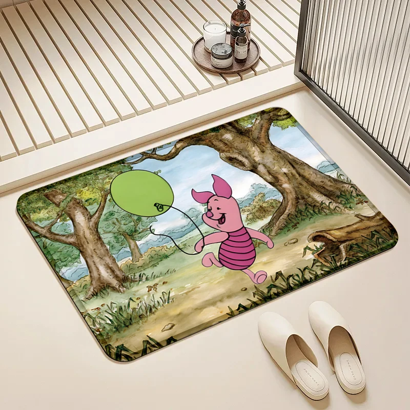 

Disney Winnie the Pooh Piglet Door Mat Non-Slip Soft Floor Rug for Home Kids Room Bathroom Kitchen Decor