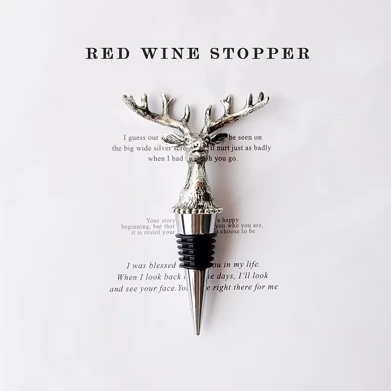 Retro Palace-style Three-dimensional Deer Head High-end Creative Wine Stopper Winery Hotel Decoration and Display