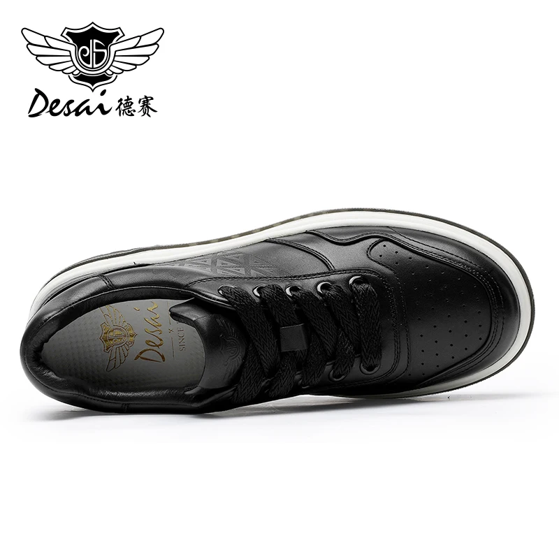 DESAI Sneakers Men Casual Shoes Genuine Leather Soft Breathable Mens Male Shoe Outdoor Comfortable 2024 Fashion Brand Footwear