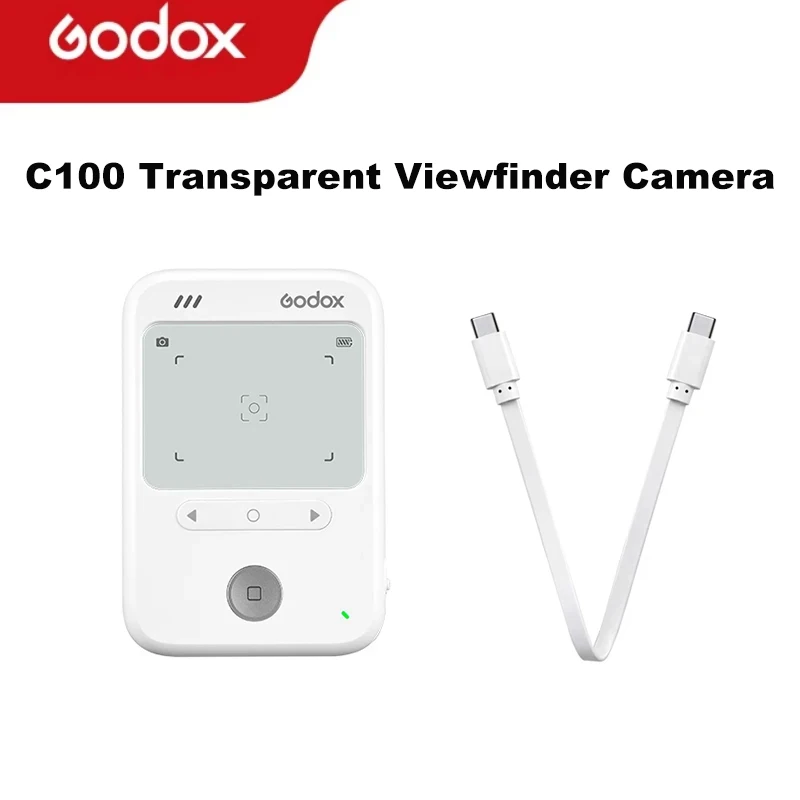 Godox C100 Transparent Viewfinder Camera with Light Meter Carry Vlog Camera Take Pictures Retro Camera Students Birthday Gifts