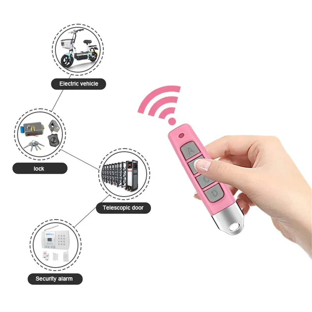 433MHZ Door Opener Remote Control 4 Channe Garage Gate Remote Control Duplicator Clone Cloning Code Car Key