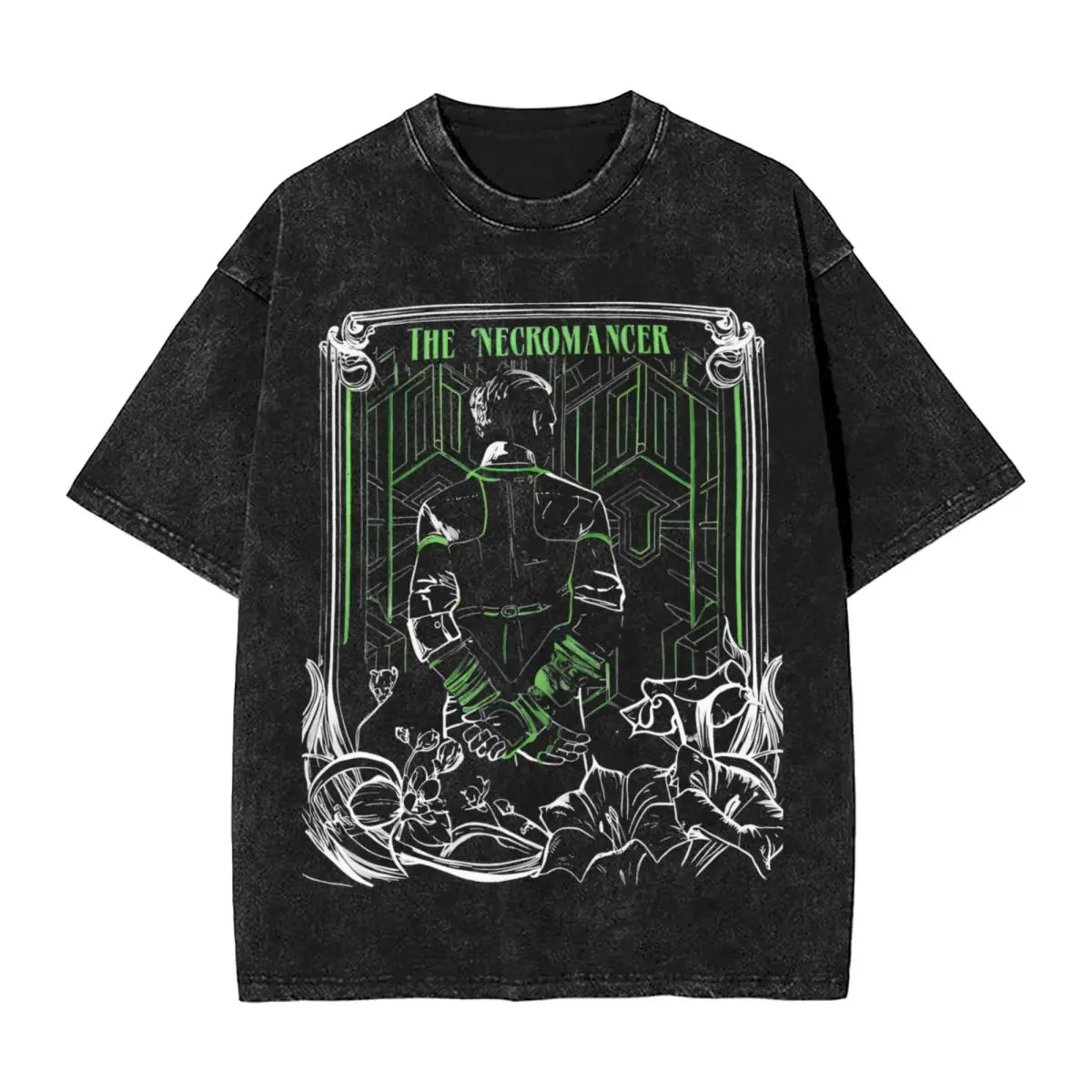 Washed T Shirts Emmrich Volkarin The Necromancer T-Shirts Harajuku Dragons Ages Streetwear Cotton Summer Tops Tees for Men Women