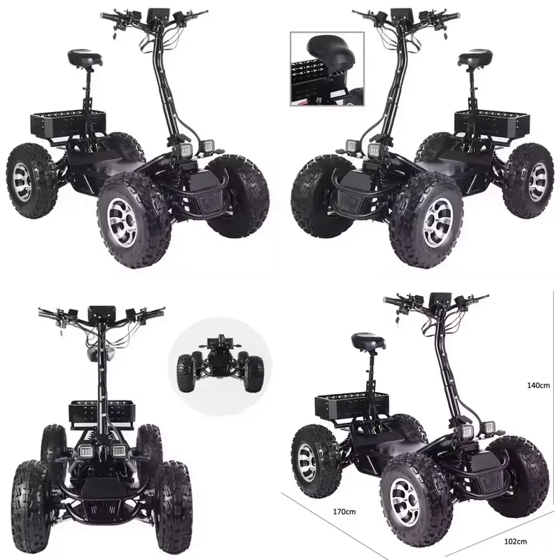 one 6000W 60V 50Ah 4X4 All-Terrain Electric Scooter, Heavy-Duty Off-Road Adult ATV Quad Bike accessories