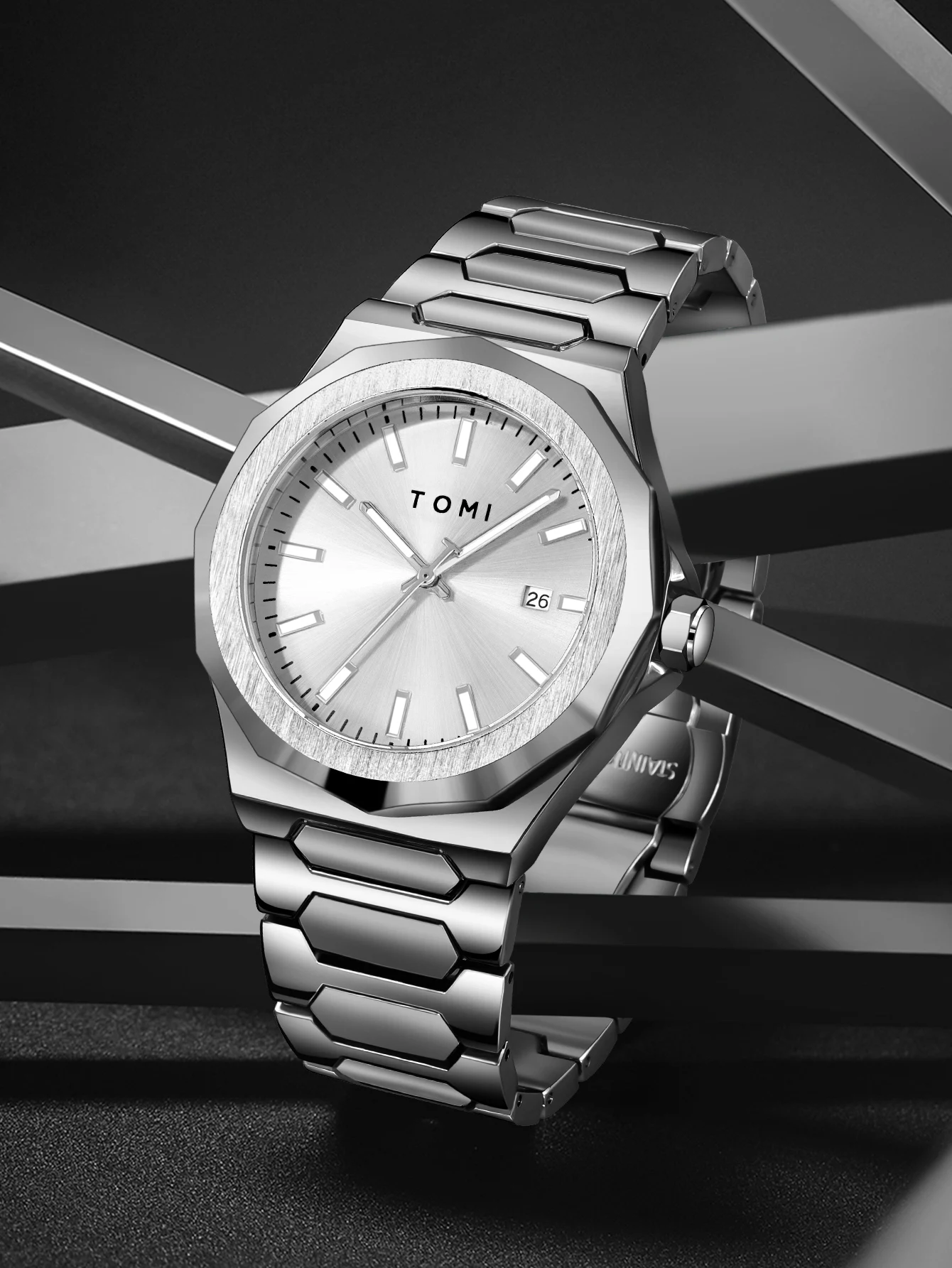 TOMI Luxus Business herren Uhr Geschenk Box Set Hohe Qualität Rose Gold Fall Einfache und Vielseitige Quarzuhr Relogio Masculino – Detail 11