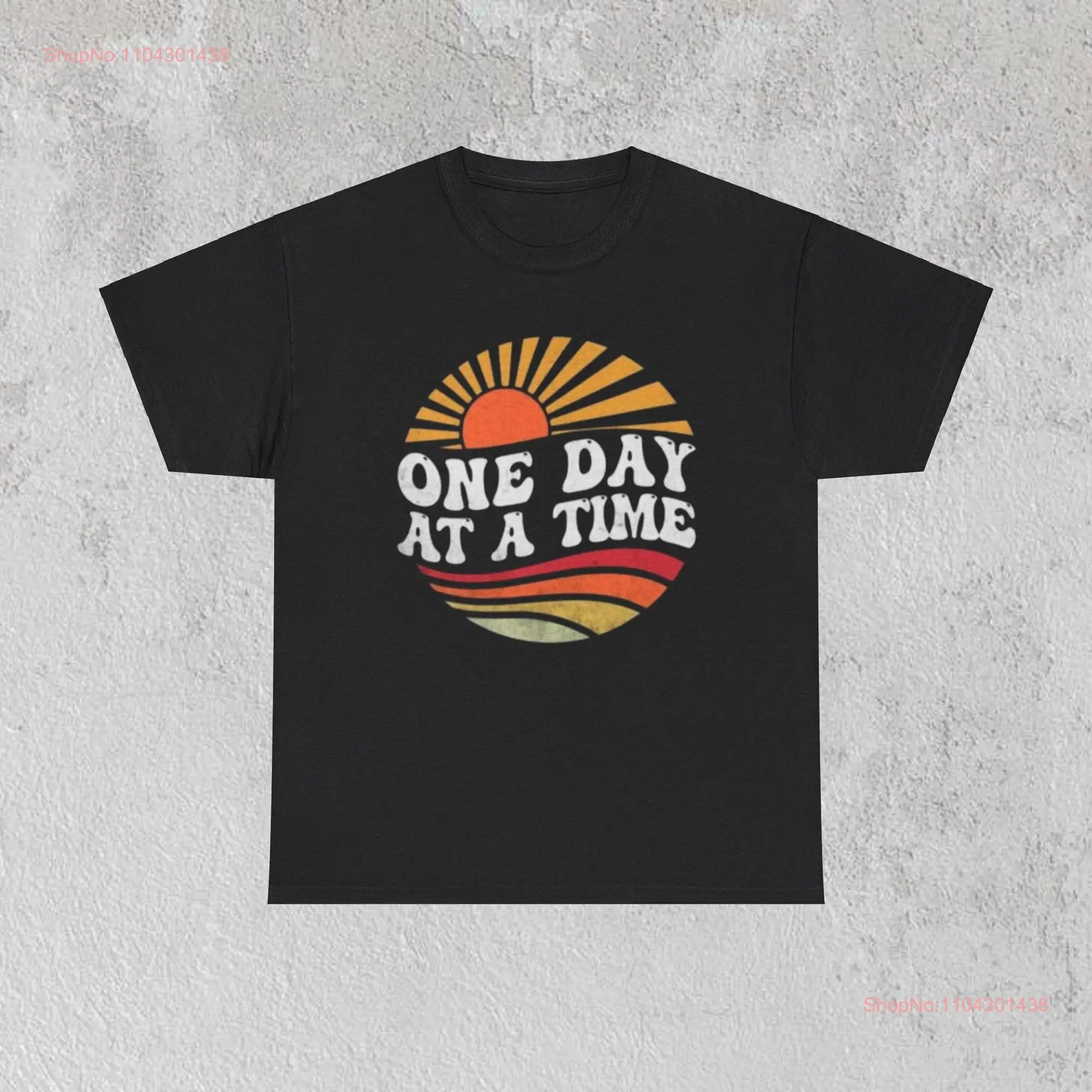 One Day At A Time T Shirt Boho Floral with Sun Trendy Women's Inspirational Love Perfect Casual Outfit