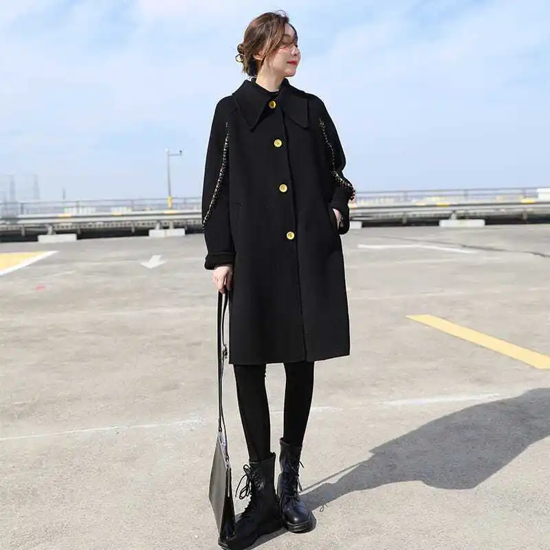 

Xiaoxiangfeng woolen women's 2022 new celebrity style double-sided wool coat, popular women's coat in spring and autumn