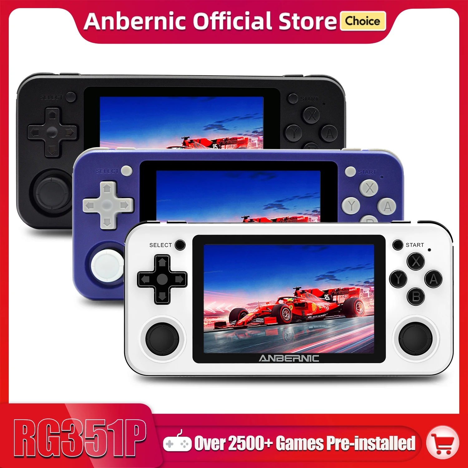 

ANBERNIC RG351P Ретро-игра RK3326 64G Система с открытым исходным кодом 3,5-дюймовый IPS-экран Портативная портативная игровая консоль RG351 Игровой плеер