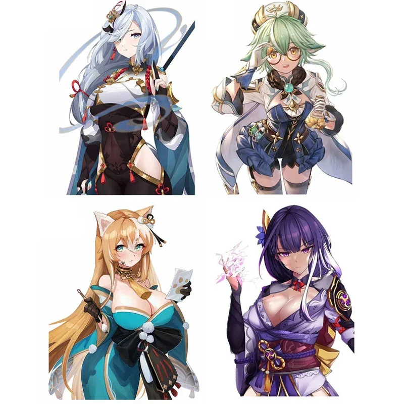 

Gan Yu Car Sticker Shenhe Decal Yuanshen Wall Sticker Weifu Beauty Vinyl Buggy Motorcycle Refrigerator Laptop