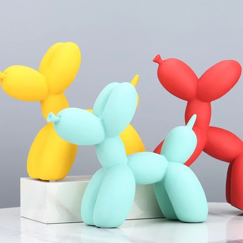 

Matte Balloon Dog Statue Home Decoration Ornaments Resin Sculpture Modern Nordic Accessories for Living Room Animal Figures