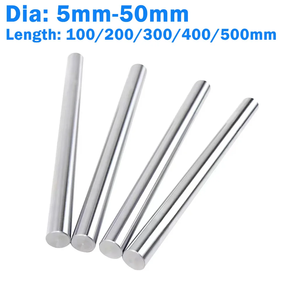 

High-frequency Hardening Linear Shaft Cylinder Rail Linear Shaft Chromed Harden Rod Linear Motion Shaft Ø5mm-50mm L:100-500mm