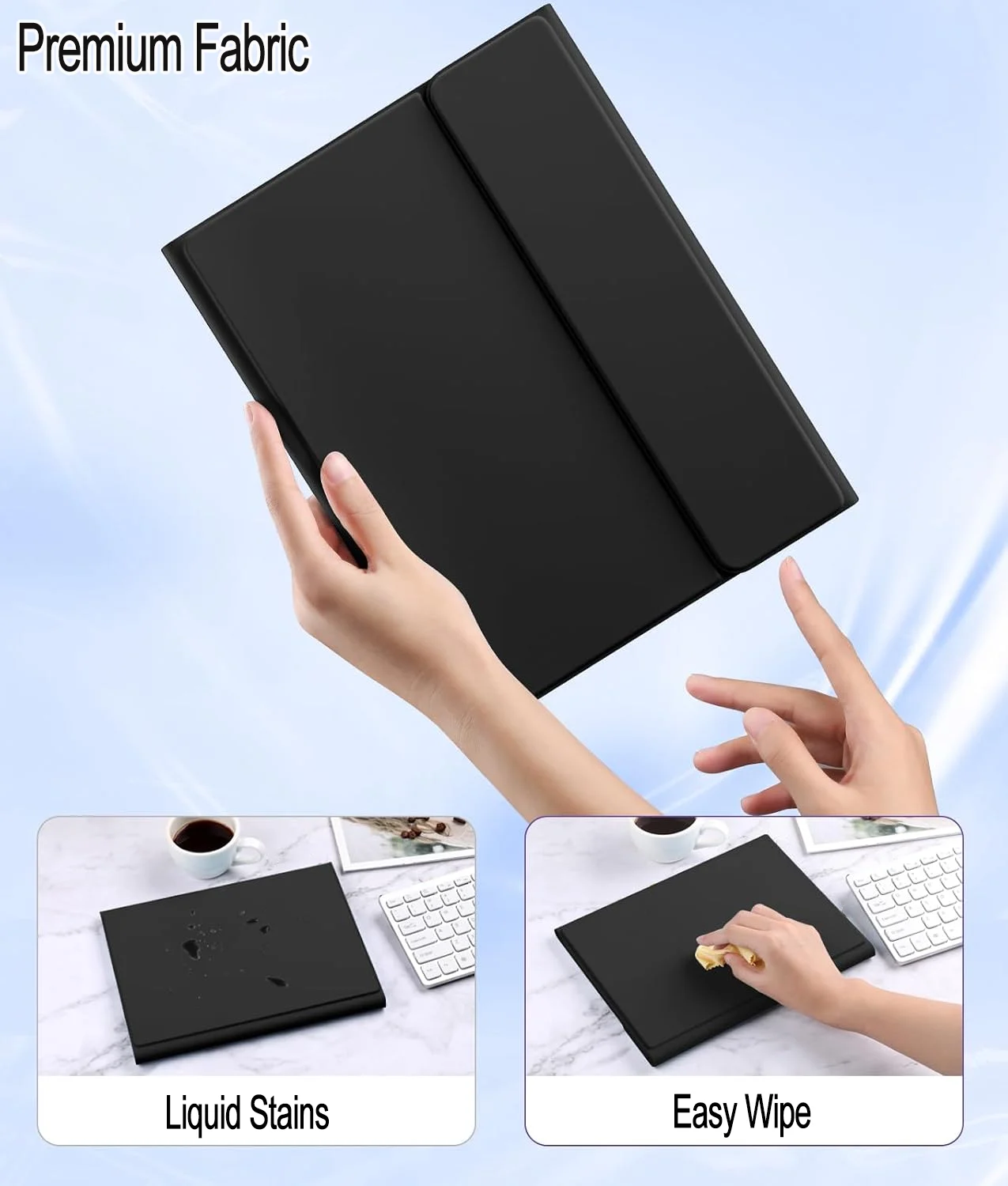 Case Trackpad Keyboard for Samsung Galaxy Tab S10+/S9+/S8+/S7+/S7 FE/S9 FE+ 12.4 inch with Stylus Detachable Backlit Keyboard