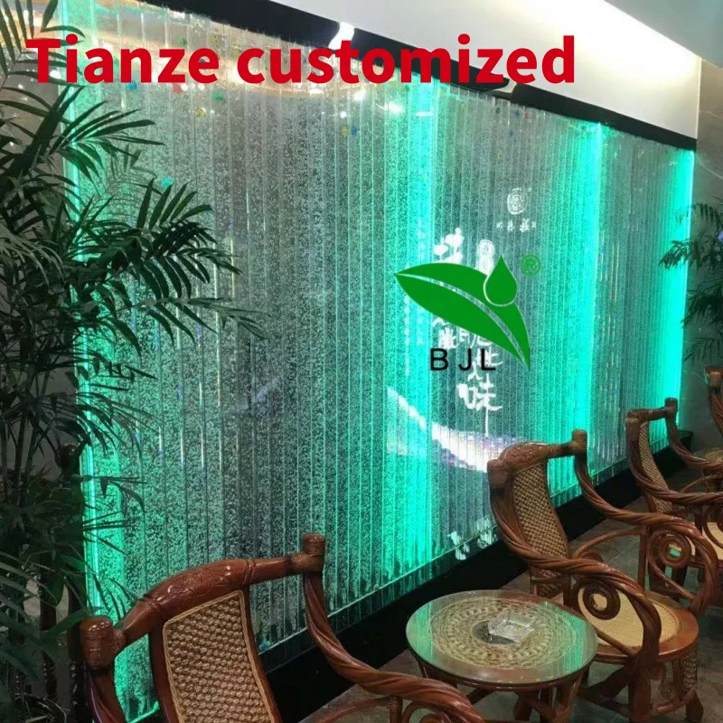 (Customized) customized restaurant home decoration LED glowing acrylic water bubble panel screen wall