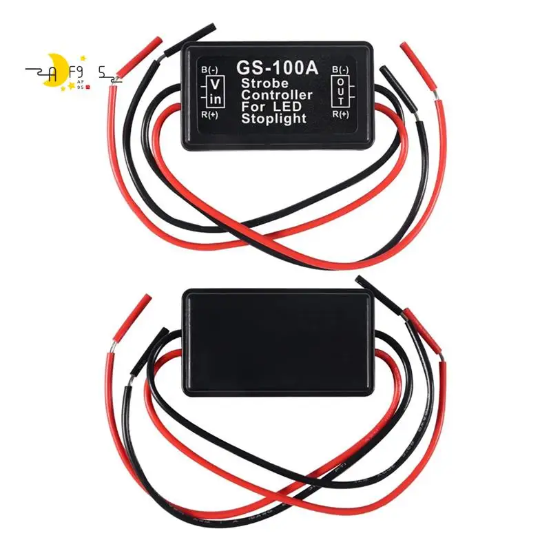

AF95-4Piece GS-100A Brake Light Flasher Module DC 12-24V 24W High Brake Controller Tail Lamp Safety Prompt Controller