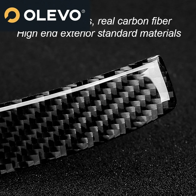 جديد لأودي A6L A7 A8L 2019 2020 2021 2022 2023 2024 2 قطعة غطاء المرايا الخلفية من الكربون الأسود ملصقات الوسادة الواقية