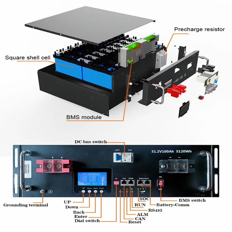 High Voltage Battery pack 12V 24V 48V 50ah 100ah 200ah 300ah  5KW 10KW 15kw 60KW lithium ion batteries for solar energy system