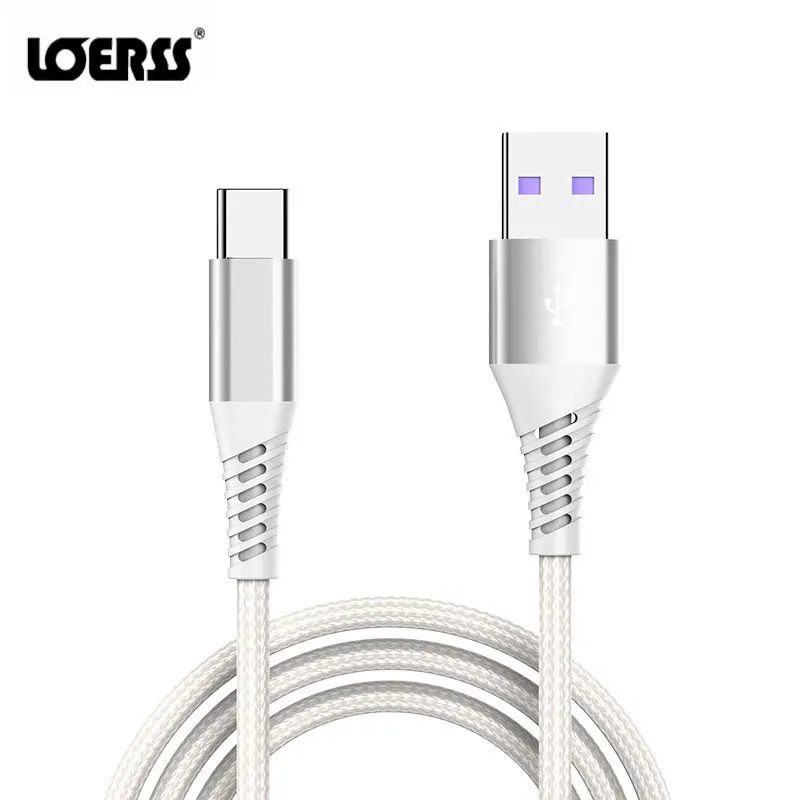 USB-кабель LOERSS, 66 Вт, 6 А, Type-C, для Huawei, Xiaomi, Samsung