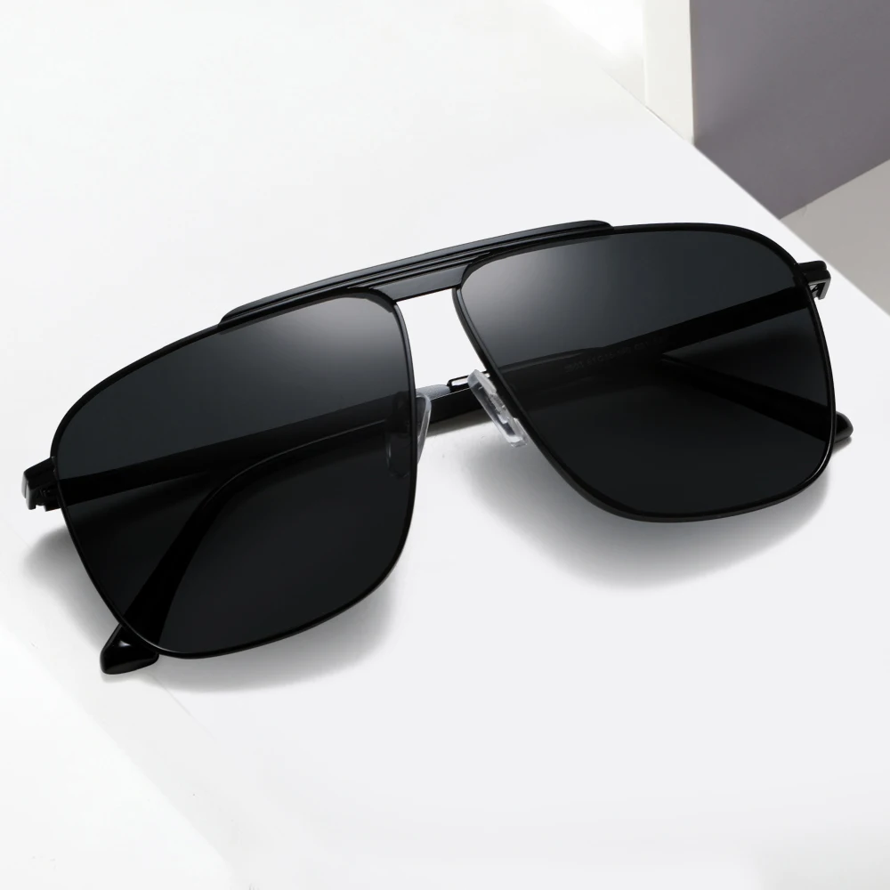 

GREY JACK Polarized Sunglasses for Women Men Edgy Metal Sunglasses Aviator Double - Bridge Cool Fashion Edge UV400 Lens 3603