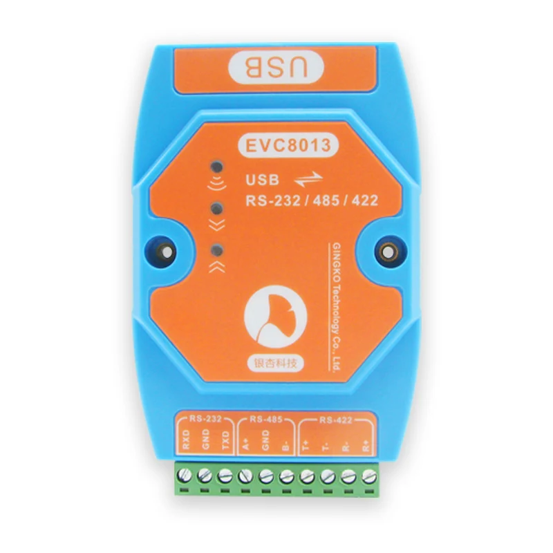 

Ginkgo EVC8013 USB-Serial Converter - Isolated RS485/RS232/RS422 Port with FT230XS Chip & Magnetic Isolation