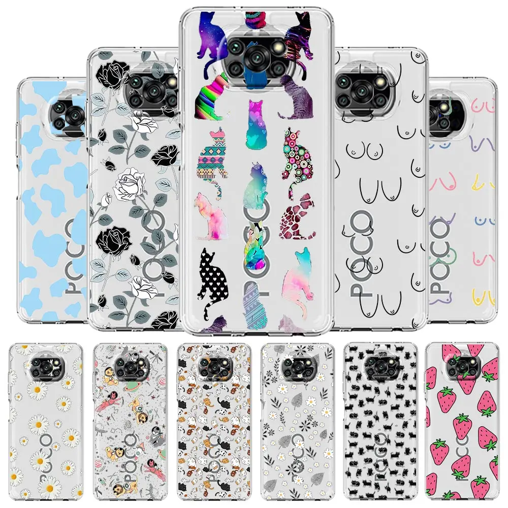 Eye Chest line Art Cat Phone Case For Xiaomi Mi 12T 10 12 Lite 11 Ultra 11X 11T Pro 11i Poco X4 X3 NFC F3 F4 M3 M4 Clear Cover