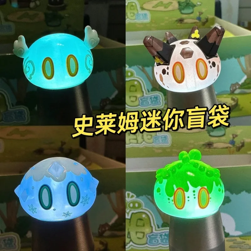 

Suplay Genshin Slime Series Мини-фигурки Слепая сумка Kawaii жемчужного цвета Полупрозрачный слизовый орнамент Хэллоуин Рождественские подарки