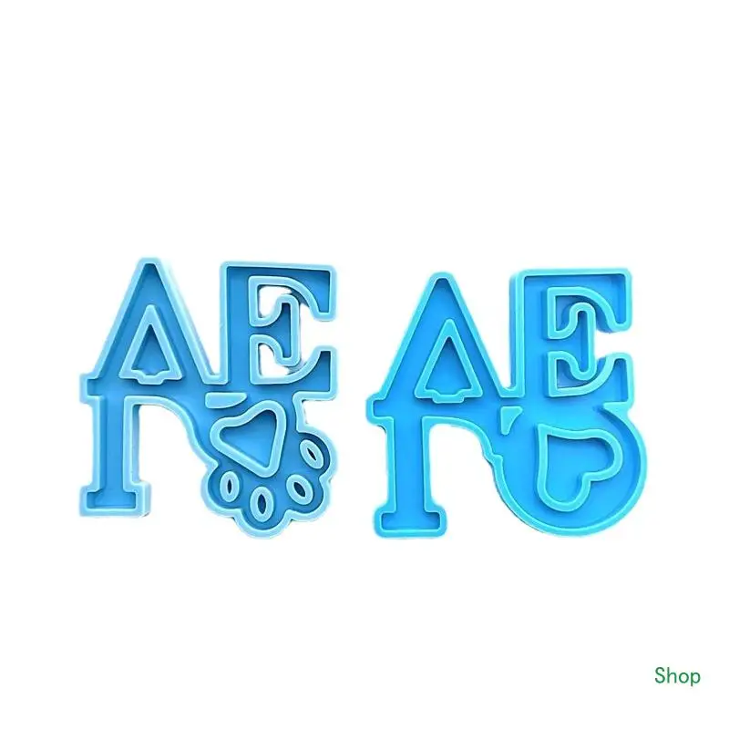 

Dropship 2Pcs Love Dog Paw Keychain Resin Casting Silicone Mold Woman Keychain Decorative Pendant Jewelry Mold for DIY Crafts