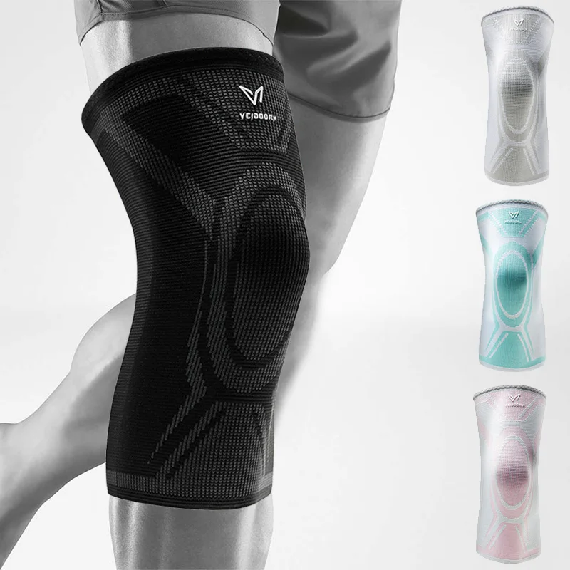 Veidoorn Sports Compression Knee Support Relieves Joint Pain Moisture-wicking Breathable Fabric Knee Sleeves
