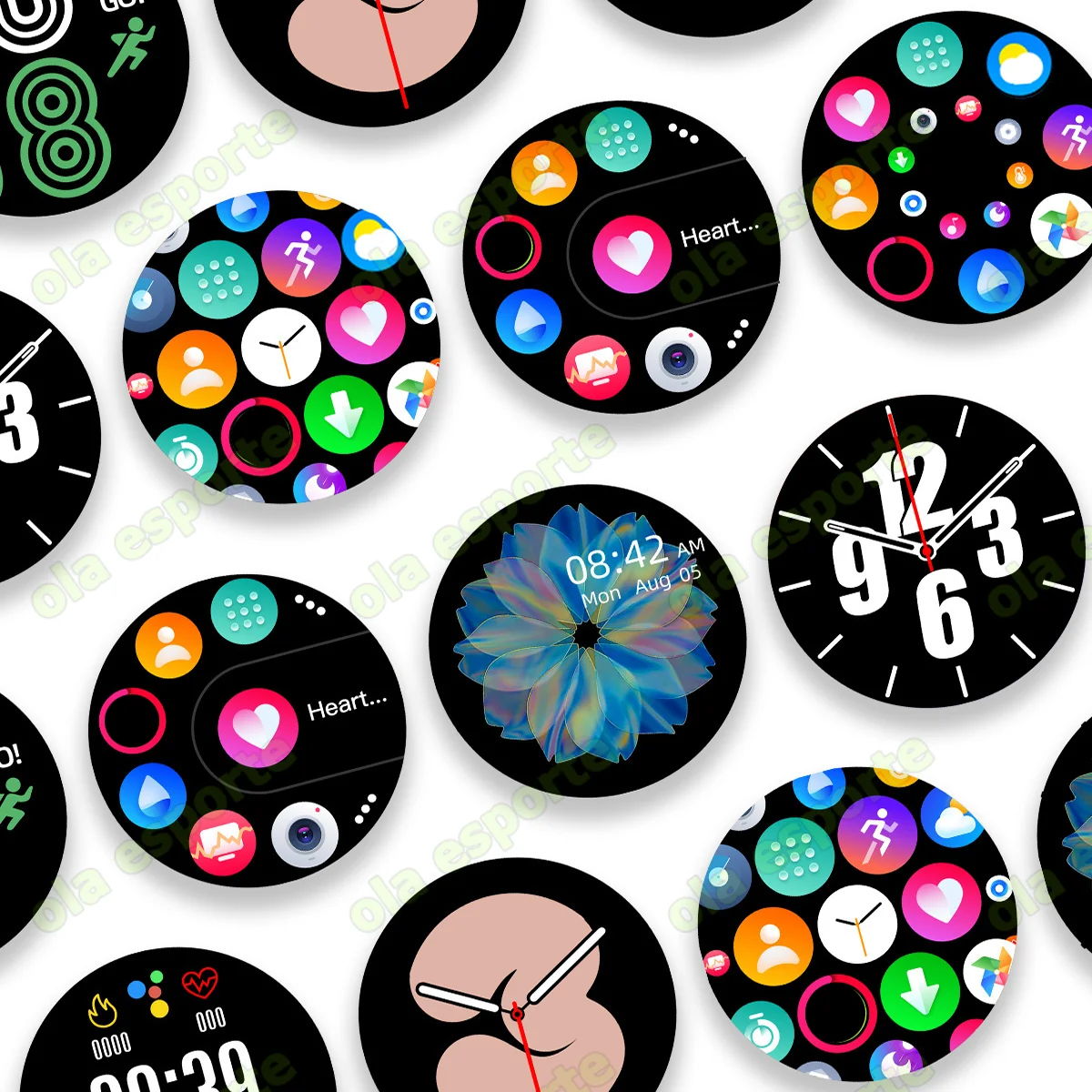 ساعة ذكية للنساء 6 ساعة مراقبة صحية مقاومة للماء مساعد صوتي بلوتوث دعوة ساعة ذكية 2025 ساعة رياضية جديدة #5