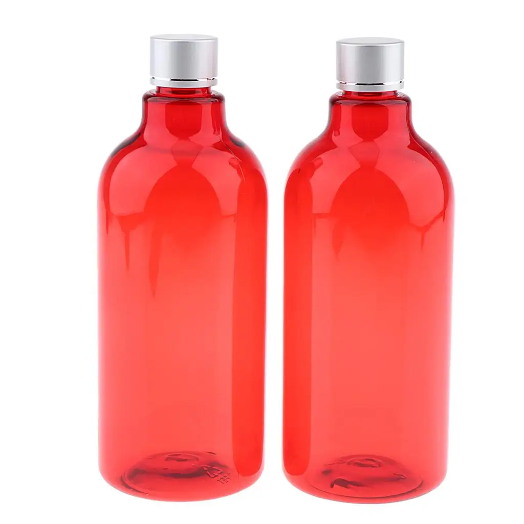 2PCS 17oz (500ML) Empty Plastic Bottles with Disc , Containers for Shampoo, Lotions, Liquid Body Soap, Creams