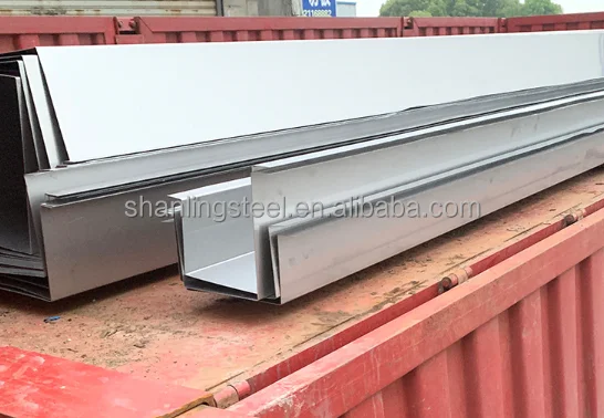 الفولاذ المقاوم للصدأ مزراب المطر 304 معالجة مخصصة على شكل حرف U الأخدود 201 هيكل الصرف الحوض #3