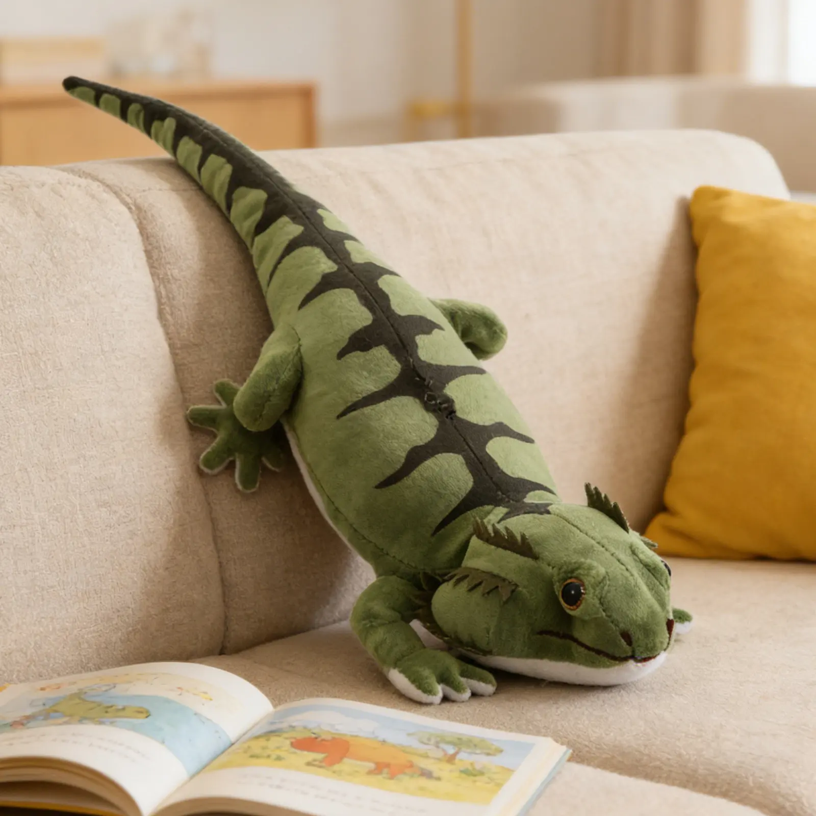 

Bearded Dragon Lizard Stuffed Animal 16.34inch Realistic Soft Reptile Cushion Comfortable Decorative Stuffed Animal for Home