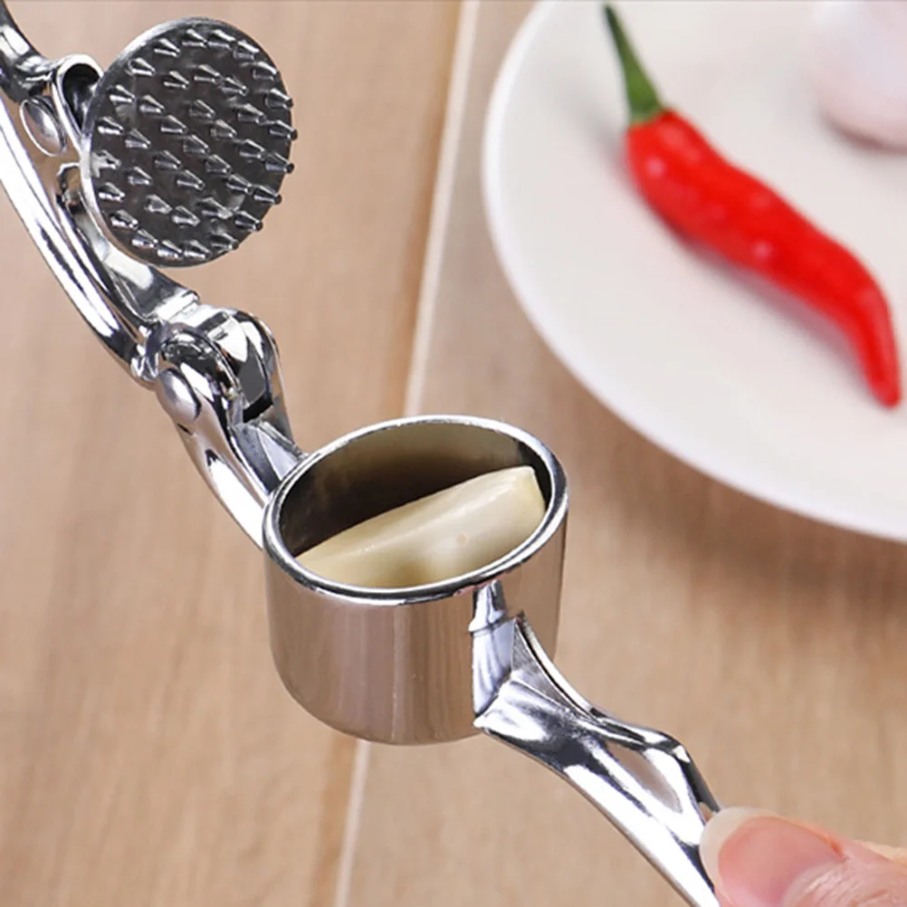 

Zinc Alloy Garlic Press Squeezer Mincer Crusher Kitchen Tool Blue Manual Human Engineering Design Easy Cleaning No Skin